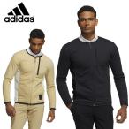 アディダス ゴルフウェア ブルゾン メンズ ファブリックミックス クルーネック 長袖フルジップジャケット BO130 adidas