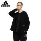 アディダス アウタージャケット レディース PRSVE ルーズフィット フリース ノーカラージャケット HB0040 L4873 adidas