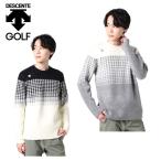 デサントゴルフ DESCENTE GOLF  ゴルフウェア セーター メンズ ダブルジャカードクルーボーダーセーター DGMSJL11
