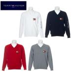 トミーヒルフィガーゴルフ TOMMY HILFIGER GOLF ゴルフウェア セーター メンズ フラッグワッペンVネックニットセーター THMA158