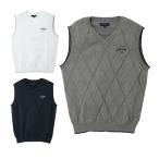 キャロウェイ ゴルフウェア ニットベスト メンズ アーガイルニットVネックベスト C22219100 Callaway