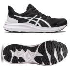 アシックス スニーカー 通学シューズ メンズ レディース ジョルト４ エキストラワイド JOLT 4 EXTRA WIDE 1011B602 002 asics 黒色