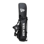 ニューエラ NEW ERA スタンドキャディバッグ キャディーバッグ スタンド式 ワードマークロゴ ブラック × ホワイト ベーシックポーチ付き 13517853