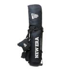 ニューエラ NEW ERA スタンドキャディバッグ ワードマークロゴ タイガーストライプカモネイビー × ホワイト ベーシックポーチ付き 13517850