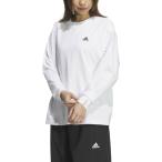 アディダス Tシャツ 長袖 レディース エッセンシャルズプラス ルーズフィット スモールロゴTシャツ JF1423 KVF86 adidas