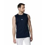  Under Armor бейсбол нижняя рубашка безрукавка мужской UA Heatgear Comfort Fitted Sleeveless Crew Shirt 1384733-410 UNDER ARMOUR