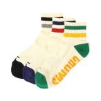 ショッピング靴下 メンズ チャムス CHUMS ソックス メンズ レディース 3Pラインクルーソックス 3P Line Crew Socks CH06-1128-Ivory