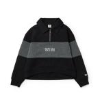  New Era (NEW ERA) Golf одежда тренировочный женский Women's длинный рукав тренировочный половина Zip рубашка-поло panel черный 15129381