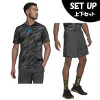 アディダス 半袖Tシャツ ハーフパンツ セット メンズ メンズ フィールストロング カモ 半袖Tシャツ+ショーツ HD4319 XS062+HD4321 TP445 adidas