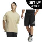 アディダス 半袖Tシャツ ハーフパンツ セット メンズ メンズ バッジ オブ スポーツ ロゴ 半袖Tシャツ+ショーツ KO212-HN0406+HF7201 IF299 adidas