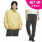  Adidas тренировочный одежда верх и низ в комплекте женский WORDING LOOSE FIT FRENCHTERRY CREW SWEATSHIRT+PANTS JG8173 KTX50+JG8145 KTX51 adidas