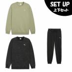  Puma (PUMA) спорт одежда тренировочный верх и низ в комплекте мужской WASH обратная сторона ворсистый Crew тренировочный +WASH обратная сторона ворсистый тренировочный брюки 690921+691065