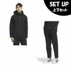 アディダス(adidas) ウインドブレーカー 上下セット メンズ Premium Sports Bonded Fleece Woven Hooded Track Top+Pants KA1218 F6835+JZ8739 CN431