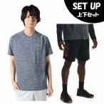 アンダーアーマー 半袖Tシャツ ハーフパンツ セット メンズ UAテック ショートスリーブ Tシャツ+ショーツ 1358553-409+1370397-001 UNDER ARMOUR