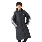 アディダス ベンチコート ジュニア 3ストライプ ロングコート アウター 防寒 防風 防水 黒 ブラック くろ 子ども キッズ 男の子 女の子 JYD14-JW2484 adidas od