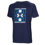 [ почтовая доставка бесплатная доставка ] Under Armor баскетбол одежда рубашка с коротким рукавом Junior UA Tec Logo Short рукав футболка 6001286-410 UNDER ARMOUR sc