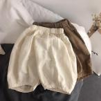  Kids linen style шорты талия общий резина tuck ввод с карманом для мужчин и женщин тонкий вентиляция ребенок лето брюки уход за детьми .* парк выход . покупка 