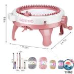  вязальная машина 48 игла ткань машина вращение тканый машина функционирование простой compact DIY рукоделие шерсть вязальная машина рукоделие плетеный комплект ребенок игрушка шарф вязаный muffler пакет шапочка 