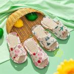  Kids linen тапочки всесезонный ребенок салон обувь лен тапочки передний открытие девочка веранда тапочки мужчина предотвращение скольжения Flat низ тихий звук 