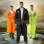 レインコート メンズ レインウェア ロング丈 ひざ丈 トレンチ 無地 おしゃれ 軽量 防水 雨具 通学 アウトドア 通勤