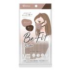 ショッピングアイリスオーヤマ マスク 不織布 (送料無料・まとめ買い×5個セット)アイリスオーヤマ 美フィットマスク ふつうサイズ 7枚 アッシュピンク×ブラウン PK-BFC7MUC