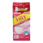 【送料無料・まとめ買い×3個セット】玉川衛材 Fitty フィッティ シルキータッチ マスク 耳ゴムふわり 個包装 やや小さめサイズ ピンク 30枚入