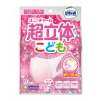 【まとめ買い×5個セット】ユニ・チャーム 超快適マスク 超立体遮断タイプ こども用 ピンク ハートリボン柄 20枚入 かぜ・花粉用 日本製
