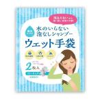 【送料無料・まとめ買い×24個セット】四国紙販売 水のいらない泡なしシャンプー ウェット手袋 2枚入