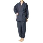 ショッピング作務衣 【ひめか】 作務衣 女性 民芸 女性作務衣 さむえ 婦人作務衣 紺 Ｌ