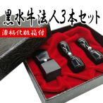 印鑑 法人印 会社印 はんこ 黒水牛 3本セット 会社設立 Aセット 会社 代表印 銀行印 法人印 代表者印 登記 24mm 角印