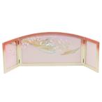 アウトレット品 雛人形三月屏風 屏風のみ 13号 金彩春の調べ 祇園 ピンクぼかし 22a-ya-2131