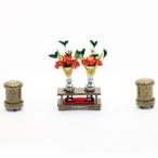  outlet кукла hinaningyo инструмент одиночный товар . инструмент 2 позиций комплект 28 номер чёрный покрытие старый плата Tang .