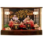 雛人形　ひな人形 K103 コンパクト　オルゴール付き 三人官女付き　人形の佳月 雛人形 雛 ケース飾り  五人飾り 雛名匠・逸品飾り 高級品 【2026年新作】