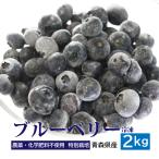 （冷凍）青森県産冷凍ブルーベリー果実（農薬・化学肥料不使用/特別栽培）※サイズ混合約2kg　国産