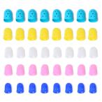 指サック (４０個セット/５色) ギター ベース 弦楽器用 フィンガースリーブ シリコン製 指サポーター 指用サポーター ギター指サック