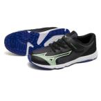 MIZUNO Junior спорт обувь спортивные туфли скорость заклепки 4 ремень k1gc242307 SPEEO STUDS 4 BELT черный / мята Mizuno 