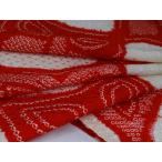 着物のはぎれ 5-10 正絹 絞り 紅白小紋 反物切り売り（50ｃｍ単位） 絹のハギレ 絹のはぎれ 鹿の子絞り