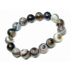 ショッピング天然石 天然石 パワーストーン　　18615　　双眼 チベット 黒天眼石 12mm 5A ブレスレット 内径18cm 送料無料