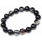 天然石 パワーストーン　　18616　　チベット 天眼石 12mm AA ブレスレット 内径調整可 神の眼 ポーチ付き 送料無料有 チベット産