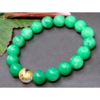 天然石 パワーストーン　　56910    白緑翡翠 ヒスイ 水晶 龍彫り 金彫り 12mm ブレスレット 内径18cm ポーチ付き 送料無料