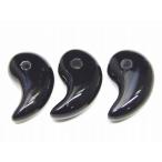 天然石 パワーストーン 66482 今月30%OFF わけあり 勾玉 オニキス 18mm×12mm 1個売り 送料無料有