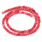 ≪g3-14F≫4mm 白赤翡翠 ヒスイ ジェード ジェイド 1連39cm 通し針、解説書、1mゴム付き 送料無料有 天然石 パワーストーン