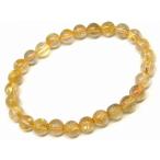 天然石 パワーストーン　　g3-1509C　　タイチンルチルクォーツ 6mm〜7mm AAA+ ブレスレット 内径17cm 針水晶 ポーチ付き 送料無料