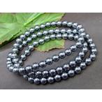 天然石　g3-1733　AAA 6mm テラヘルツ 1連53cm ネックレス 3重ブレスレット 高純度 鉱石 公的機関にて検査済み 送料無料