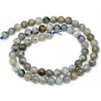 ショッピングわけ有 天然石 パワーストーン 　g3-213G　　今月の半額 わけあり ラブラドライト 6mm 1連39cm 曹長灰 通し針、解説書、1mゴム付き 鑑別済・本物保証 送料無料有