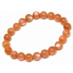 天然石 パワーストーン　　g3-240C　　サンストーン + オレンジムーンストーン 8mm 5A ブレスレット 内径調節可 送料無料