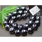 g3-829F　　送料無料有 14mm カット ヘマタイト 磁気なし 1連39cm 通し針、解説書、1mゴム付き 天然石 パワーストーン