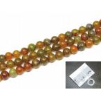 天然石 パワーストーン　　g3-958N　　今月の半額 わけあり 茶龍紋瑪瑙 メノウ アゲート 8mm 1連37cm 通し針、解説書、1ｍゴム付き 送料無料有