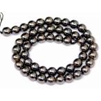 天然石 パワーストーン　　H3-21　　工場処分品特価 今月半額以下 わけあり ヘマタイト 8mm 黒鉄色 磁気なし 磁無 1連39cm 通し針、解説書、1mゴム付き