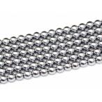 天然石 パワーストーン　　H3-26E　　工場処分品特価 今月半額以下 わけあり ヘマタイト シルバー 銀 磁気あり 8mm 1連40cm 通し針 ゴムなど付き 送料無料有